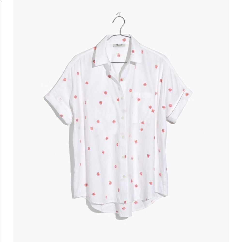 Madewell daisy courier button down top